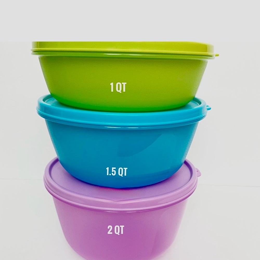 NEW! Tupperware Colorful Modular Bowls. 3 piece Set (LAST one)